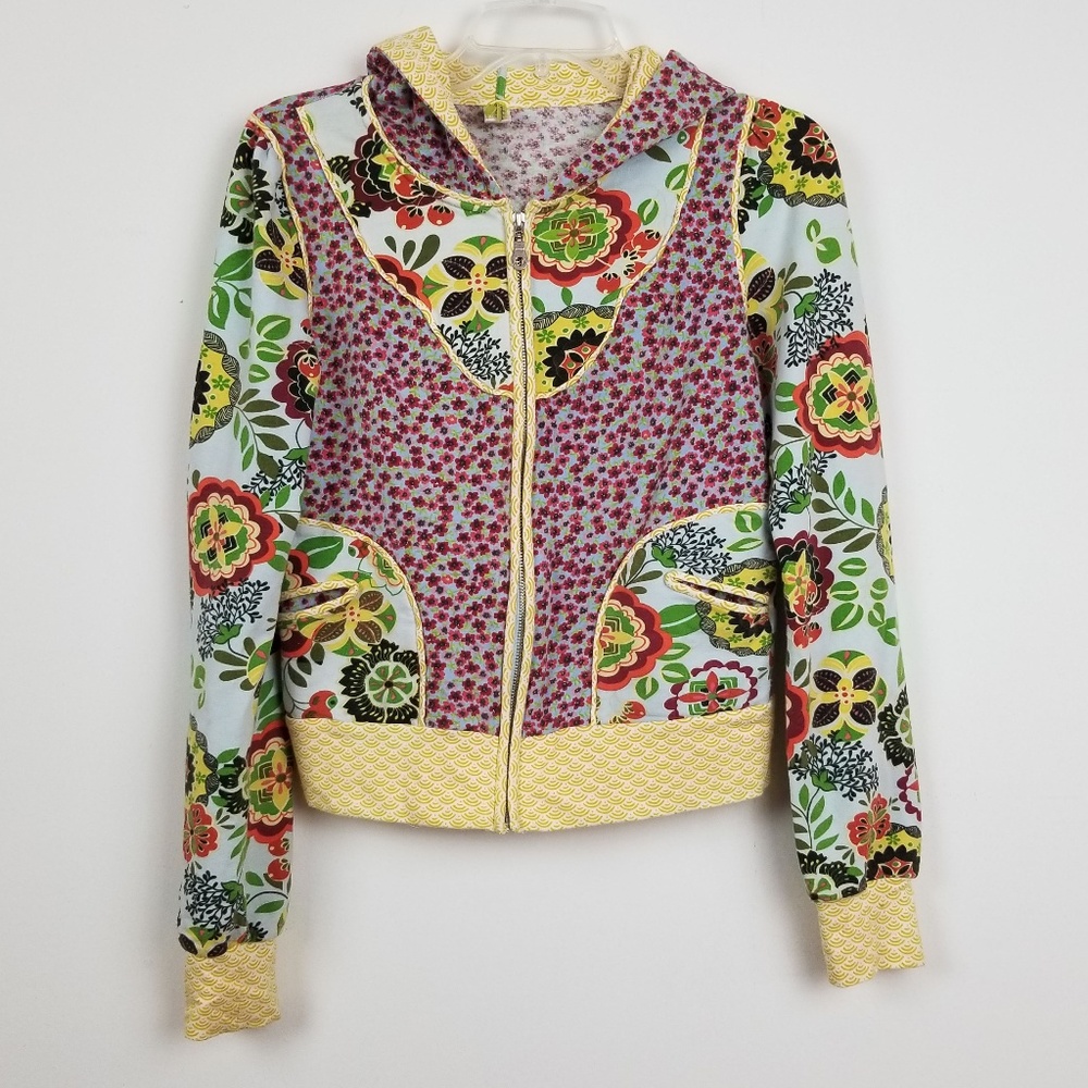 Anthropologie Anne Pinkerton colorful hoodie top